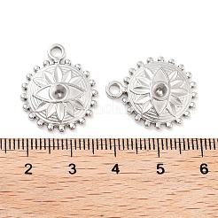 Non-Tarnish 304 Stainless Steel Pendant Rhinestone Settings&nbsp;LS-STAS-P364-02P