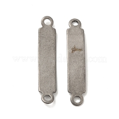 変色しにくい201ステンレススチールリンクコネクター  長方形  ステンレス鋼色  36x7x1mm  穴：2.5mm&nbsp;STAS-E437-07P
