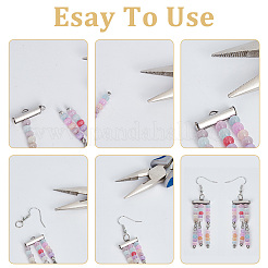 320Pcs 16 Styles Iron Slide On End Clasp Tubes&nbsp;IFIN-CN0001-08