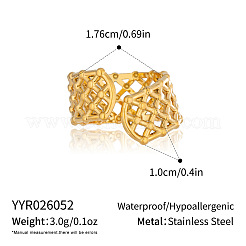 304 Stainless Steel Cuff Open Rings for Women&nbsp;DC3922
