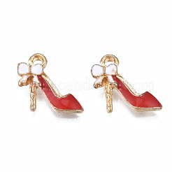 Rack Plating Alloy Enamel Charms&nbsp;ENAM-T011-134B