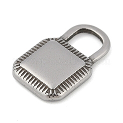 変色しない304ステンレススチールペンダント  南京錠チャーム  ステンレス鋼色  15.5x10x2mm  穴：4x5mm&nbsp;STAS-Z084-05P