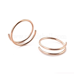 Double Nose Ring for Single Piercing&nbsp;AJEW-C010-02RG-03