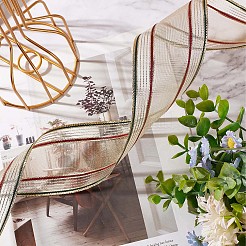 Polyester Stripe Pattern Ribbons&nbsp;OCOR-WH0060-43