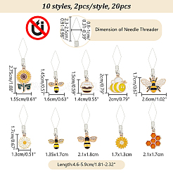 20Pcs 10 Style 304 Stainless Steel Threaders&nbsp;DIY-AB00046
