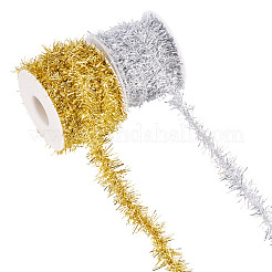 20 Yards 2 Colors Plastic Shiny Tinsel Hanging Garland&nbsp;AJEW-TA0002-16