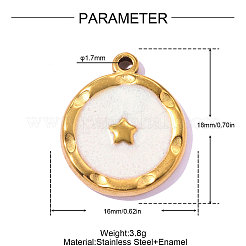 304 Stainless Steel Enamel Pendants&nbsp;STAS-OY019-55G