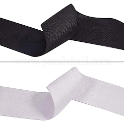 平らな弾性ゴムコード/バンド  ウェビング衣類縫製アクセサリー  ミックスカラー  80x0.5mm  約5m /ロール  2のロール/セット&nbsp;EC-BC0001-06B