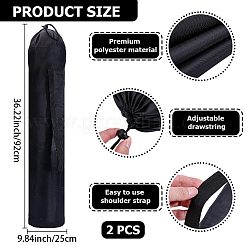 ナイロン折りたたみ椅子収納バッグ2個  ブラック  910x232x1.5mm&nbsp;AJEW-CP0010-31B