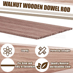 木の棒  丸ノック棒  コラム  ロージーブラウン  300x5.8mm&nbsp;WOOD-WH0029-133