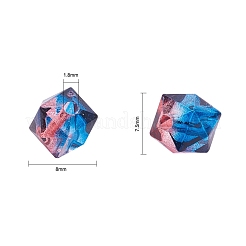 Two Tone Transparent Spray Painted Acrylic Bead&nbsp;X-ACRP-T005-26C