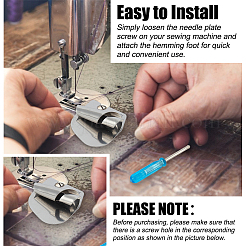 Stainless Iron Sewing Rolled Hemmer Foot&nbsp;TOOL-OC0001-85