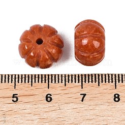 天然ミャンマー翡翠染めビーズ  カボチャ  チョコレート  14~15.5x9~10mm  穴：3mm&nbsp;G-D364-03