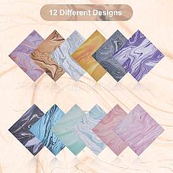 24 Sheet 12 Style Square with Marble Pattern Scrapbook Paper Pad&nbsp;SCRA-GF0001-05