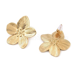 Flower 304 Stainless Steel Stud Earrings for Women&nbsp;EJEW-Z065-12G-03