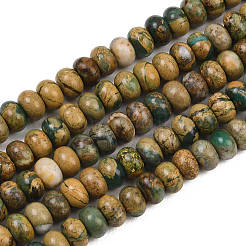 Natural Verdite Stone Beads Strands&nbsp;G-L647-D04-4x6mm
