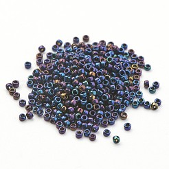 TOHOジャパンシードビーズ  15/0輸入不透明なガラスの丸い穴のロカール  ブルー  1.5x1mm  穴：0.5mm&nbsp;SEED-G001-82