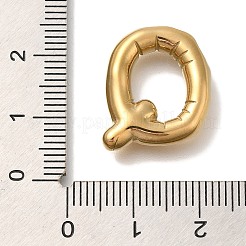 PVD真空メッキ304ステンレスペンダント  18KGP本金メッキ  レターチャーム  文字Q  19x17x4.5mm  穴：2mm&nbsp;STAS-S148-29G-Q