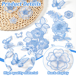 16Pcs 16 Styles Embroidery Lace Appliques&nbsp;DIY-GA0007-45