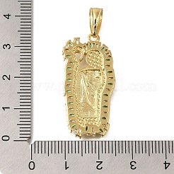 Rack Plating Brass Micro Pave Cubic Zirconia Pendants&nbsp;ZIRC-F142-17G
