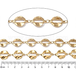 304ステンレススチールチェーン  溶接されていない  ゴールドカラー  19.5x15x1.5mm&nbsp;CHS-C023-01C-G