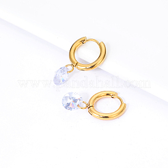 Fashionable Brass Rhinestone Hoop Earrings&nbsp;XN7897