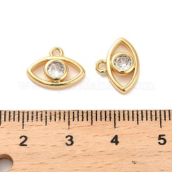 Brass Cubic Zirconia Charms&nbsp;KK-D300-11G