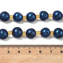 Electroplated Natural Druzy Geode Crystal Beads Strands&nbsp;G-G459-02