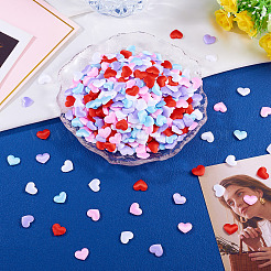 1000Pcs 5 Colors Polyester Sponge Heart Confetti&nbsp;DIY-TA0012-51