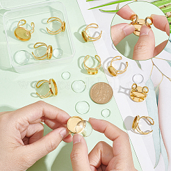 DIY Flat Round Blank Dome Ring Making Kit&nbsp;DIY-UN0004-01