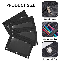 Oxford Cloth with Alloy Pen Cases for 3-Ring Binder&nbsp;AJEW-CP0008-02B
