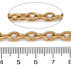 イオンプレーティング（IP）304ステンレスリンクチェーン  溶接されていない  ゴールドカラー  8x6x2mm&nbsp;CHS-A013-06G