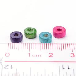 Flat Round Lead Free Natural Maple Wood Beads&nbsp;X-WOOD-S610-M-LF