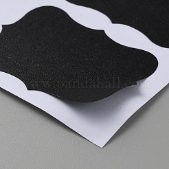 黒いPVC自己粘着ステッカー  ブラック  80x116x0.1mm  4pcs /シート&nbsp;DIY-WH0430-587