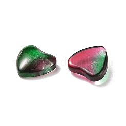 クリアガラスカボション  ハート  サクランボ色  8x8x3mm&nbsp;GGLA-A005-05B