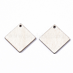 Unfinished Natural Poplar Wood Pendants&nbsp;WOOD-S045-110