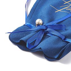 巾着ジュエリーギフトバッグ付きサテンバッグ  リボン付き  結婚式の好意のキャンディーバッグ  ミックスカラー  14~15.8x12~15x0.2cm&nbsp;ABAG-XCP0001-07