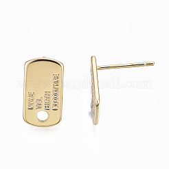 Brass Earring Findings&nbsp;KK-S356-139G-NF
