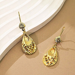 Hollow Brass Hoop Dangle Earrings for Women&nbsp;VK7557-1