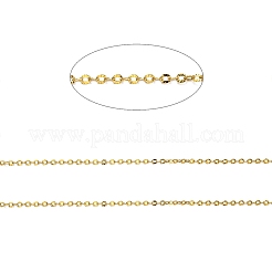 304ステンレススチールアズキチェーン  ハンダ付け  スプールで  18KGP本金メッキ  2x1.5x0.3mm  10 m /ロール&nbsp;CHS-C009-19B-G
