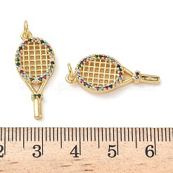 Brass Micro Pave Cubic Zirconia Pendants&nbsp;KK-D502-23B-G