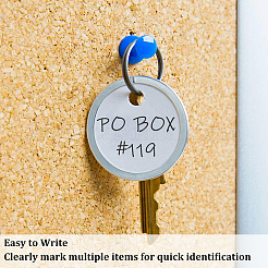 Aluminum & Paper Hanging Price Tags with Rings&nbsp;DIY-SP0007-89B