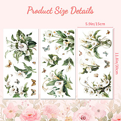 3 Sheets 3 Styles PVC Waterproof Decorative Stickers&nbsp;DIY-WH0404-080