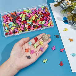 300Pcs Crackle Opaque Acrylic Beads&nbsp;OACR-SP0001-06