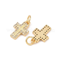 Brass Micro Pave Cubic Zirconia Pendants&nbsp;KK-G544-20G