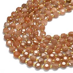 Natural Peach Moonstone Beads Strands&nbsp;G-C116-A10-02