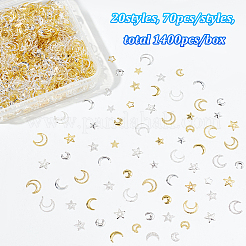 1400Pcs 20 Style Brass Cabochons&nbsp;MRMJ-OC0003-80