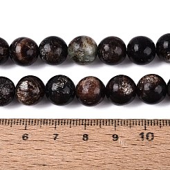 天然な黒雲母ビーズ連売り  スムーズなラウンド  10mm  穴：0.8~1mm  約38個/連  14.76~14.96インチ（37.5~38cm）&nbsp;G-Q616-01D