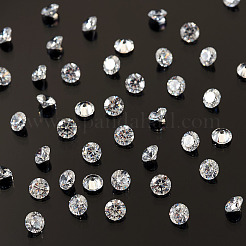 ダイヤモンドシェイプグレードAAAキュービックジルコニアカボション100個  多面カット  透明  3mm&nbsp;ZIRC-TADJ0001-01A