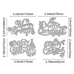 4Pcs 4 Styles Carbon Steel Cutting Dies Stencils&nbsp;DIY-DM0001-65